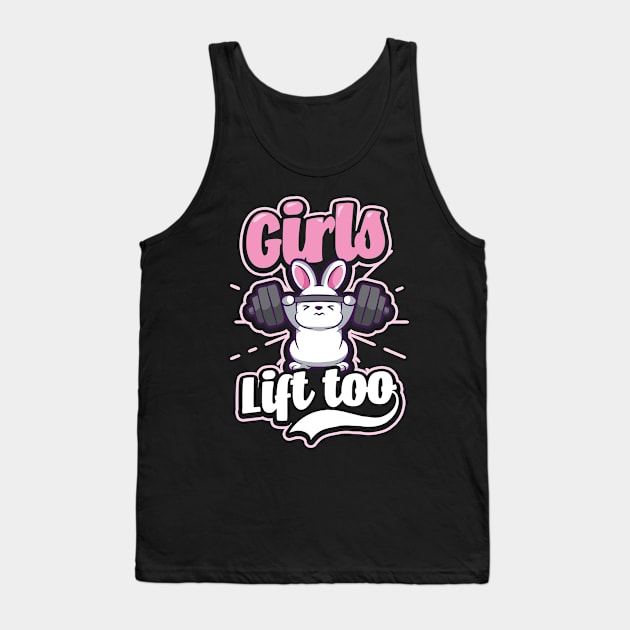 Bodybuilder Shirt | Girls Lift Too Bunny Tank Top by Gawkclothing